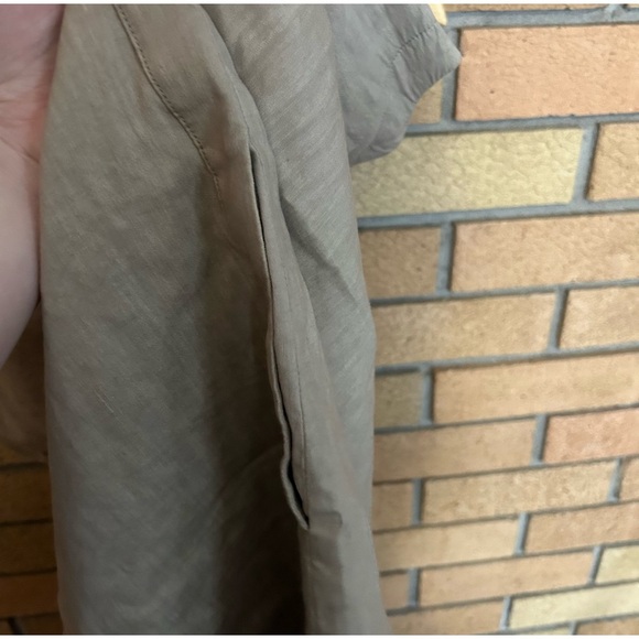 Theory Didianne Tierra Wash Linen Blend Sleeveless Shift Dress Beige Tan Size 6 - Picture 3 of 8